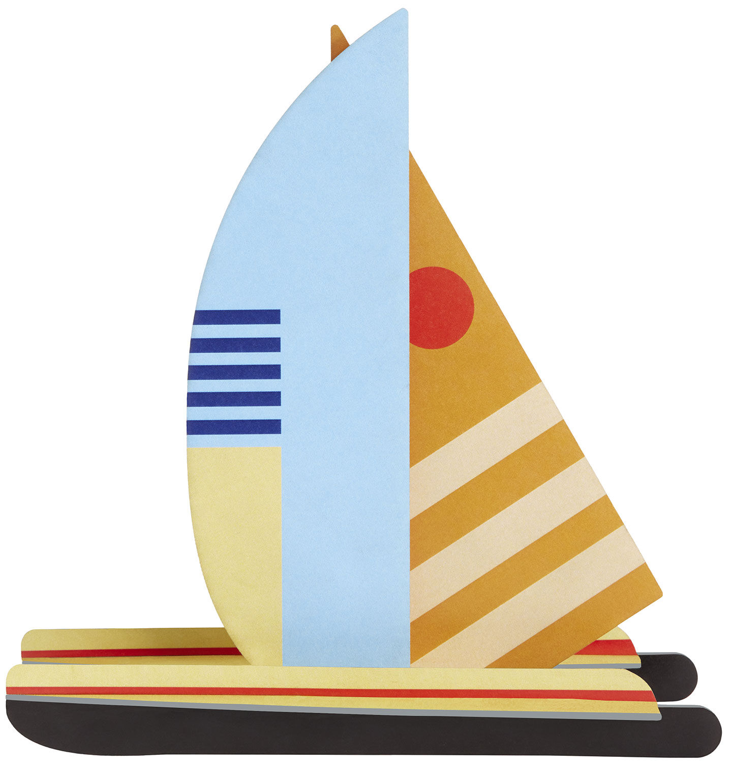 3D-Objekt "Halfmoon Catamaran" aus recyceltem Karton, DIY von studio ROOF