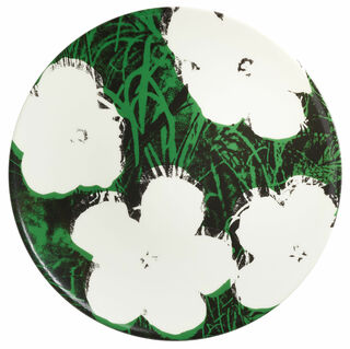 Porzellanteller "Flowers" (Weiß) von Andy Warhol