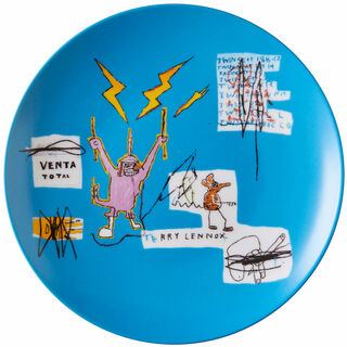 Porzellanteller "Venta" von Jean Michel Basquiat