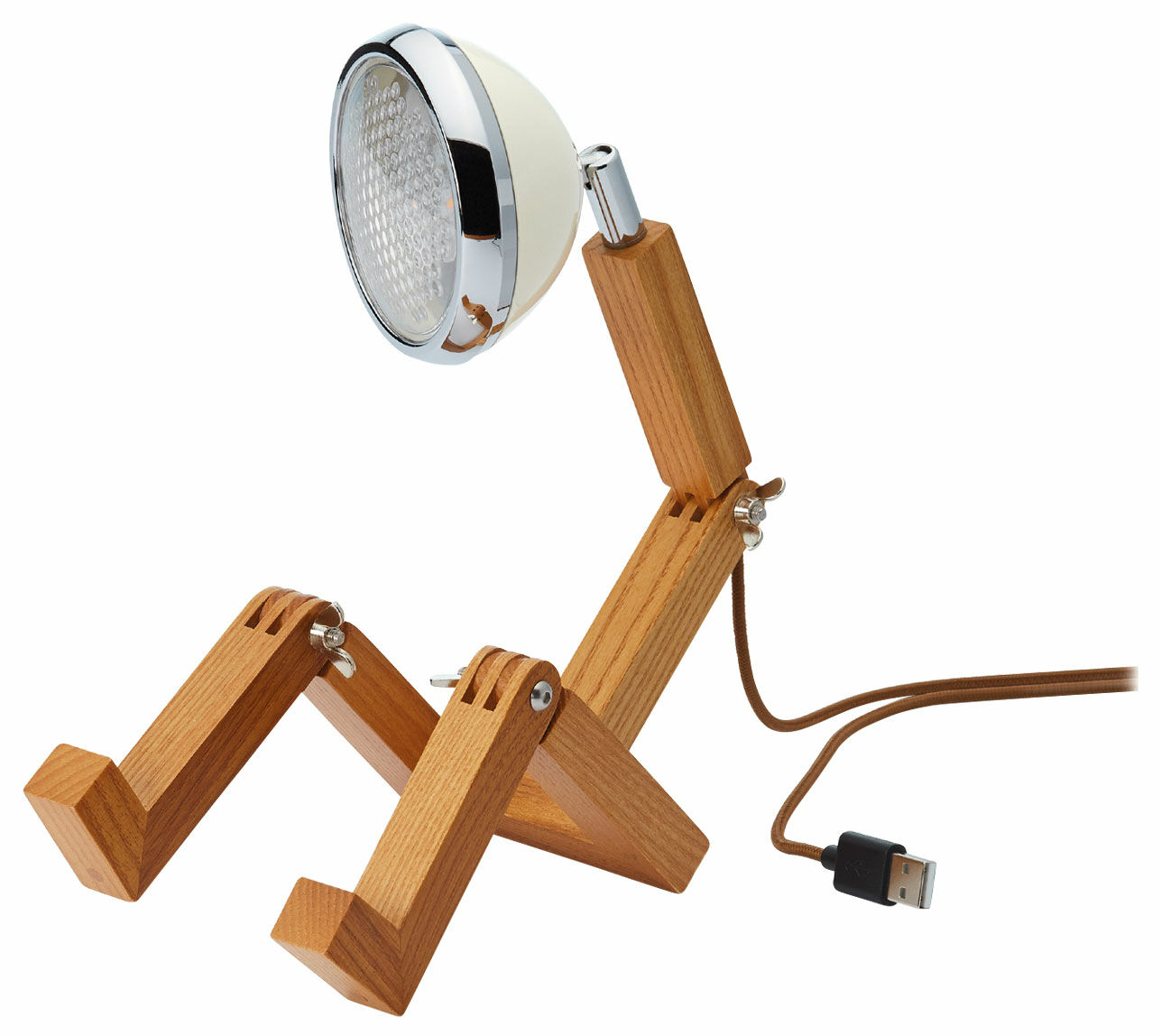 Flexible LED-Tischlampe "Mini Mr. Wattson USB", weiße Version von Piffany Copenhagen