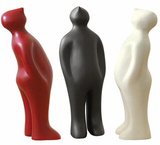 3 Keramikfiguren "The Visitor" (Mini-Version, Höhe 18,5 cm) im Set