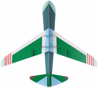3D-Wandobjekt "Jet Plane" aus recyceltem Karton, DIY