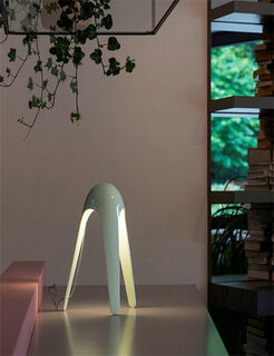 LED-Tischlampe "Cyborg", Version in Mint - Design Karim Rashid von Martinelli Luce