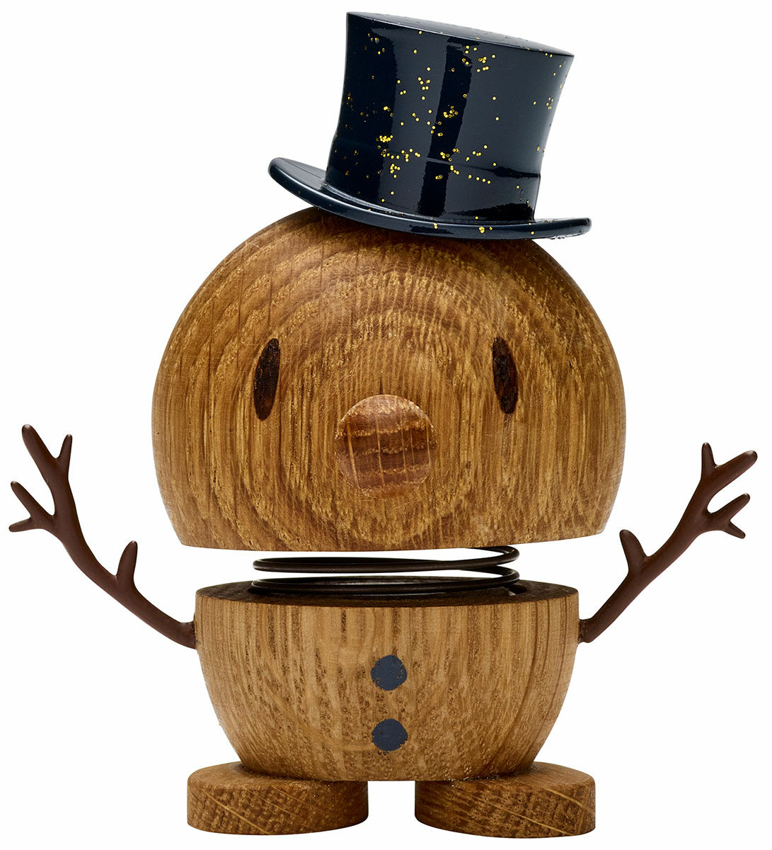 Deko-Objekt "Snowman Small", Version Holz naturfarben - Design Gustav Ehrenreich von Hoptimist