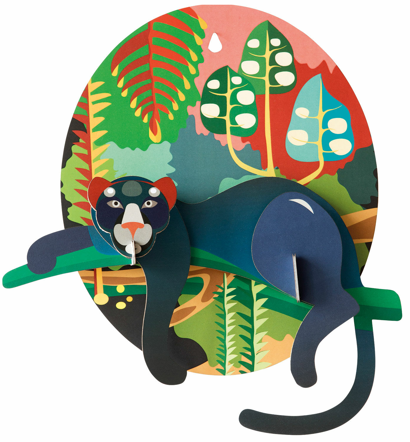 3D-Wandobjekt "Jungle Puma" aus recyceltem Karton, DIY von studio ROOF