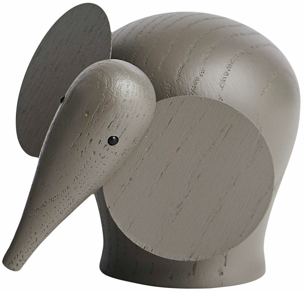 Holzfigur "Nunu Elefant Mini Taupe" - Design Steffen Juul von Woud