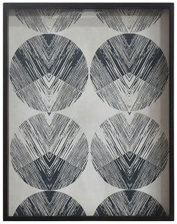 Tablett "Mirage" mit Hinterglas-Dekor von Notre Monde