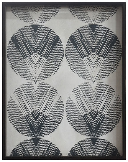 Tablett "Mirage" mit Hinterglas-Dekor von Notre Monde