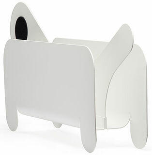 Zeitschriftenhalter "Paper Pet", Version in Weiß von Frederik Roijé Design
