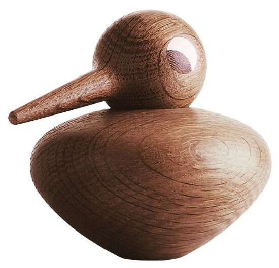 Holzfigur "Vogel dunkelbraun" (rundlich, mittelgroß, Höhe 10,5 cm) - Design Christian Vedel von ArchitectMade