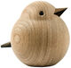 Holzfigur "Spatz Papa", naturfarbene Version von novoform