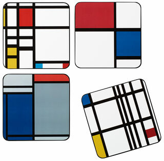 Kork-Untersetzer "Mondrian", 4er-Set - MoMA Kollektion