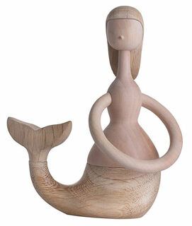 Holzfigur "Mermaid" - Design Hans Bølling