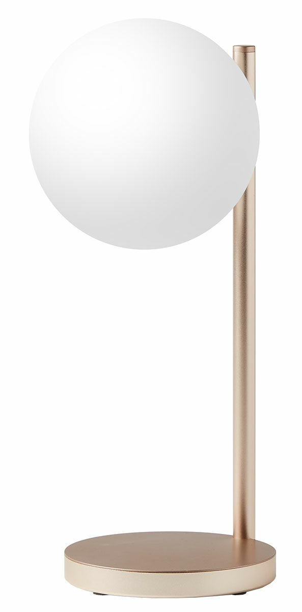 Kabellose LED-Tischlampe inkl. Ladestation "Bubble", Version in Metallic-Gold von Lexon