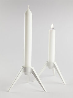Kerzenhalter "Satellite" (ohne Kerze), Version in Weiß - Design Sebastian Frank