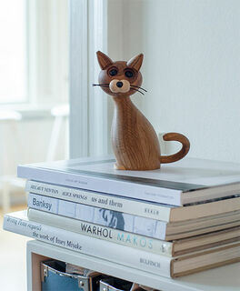 Holzfigur "Lucky the Cat" - Design Chresten Sommer von Spring Copenhagen