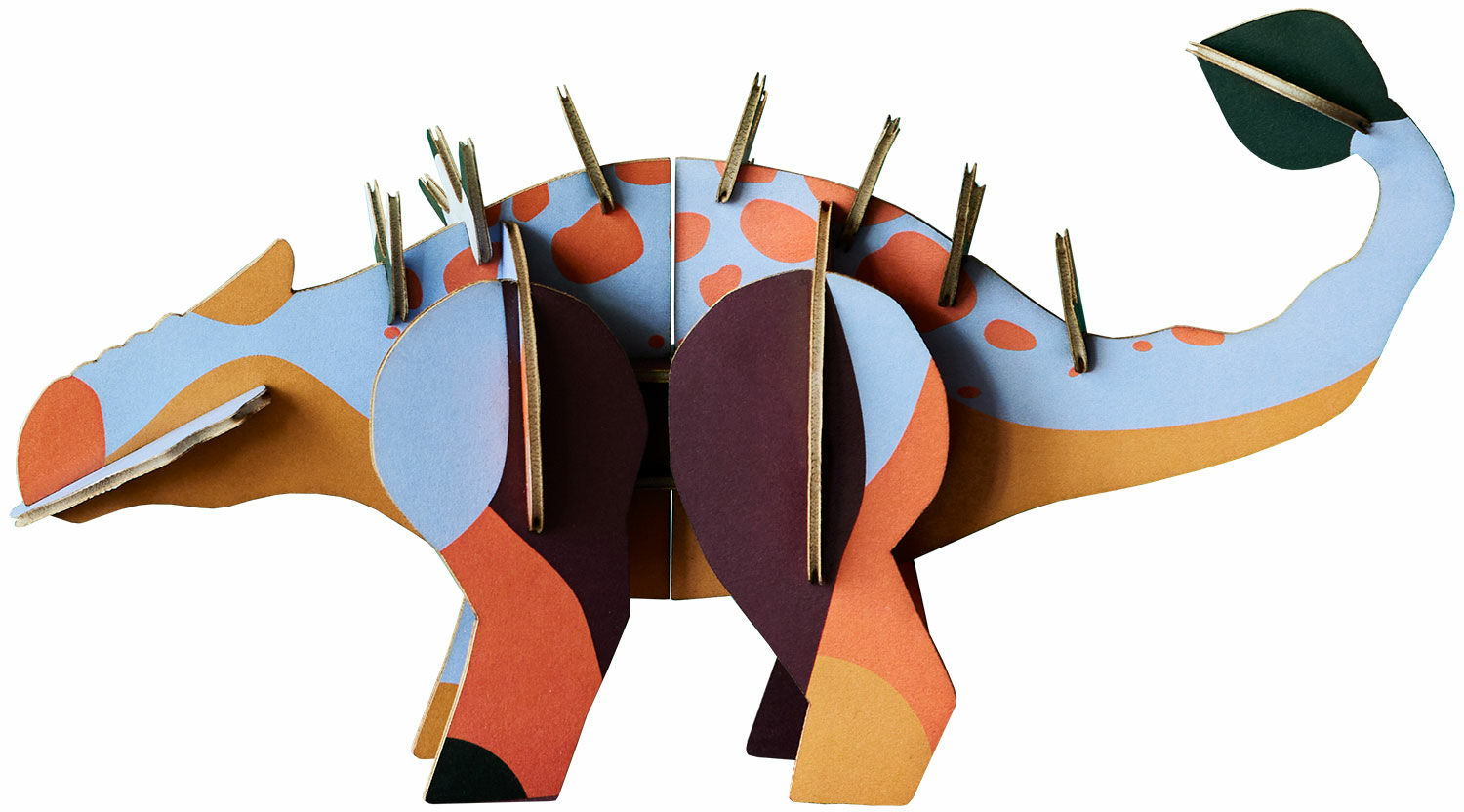 3D-Objekt "Ankyl Dino" aus recyceltem Karton, DIY von studio ROOF