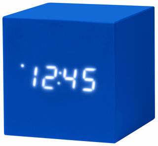 LED-Tischuhr "Color Cube blau" mit Alarmfunktion - MoMA Kollektion - Design Natalie Sun
