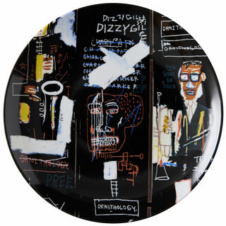 Porzellanteller "Horn Players" von Jean Michel Basquiat