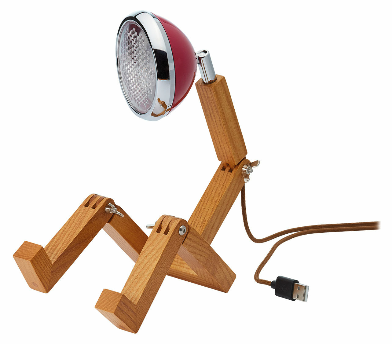 Flexible LED-Tischlampe "Mini Mr. Wattson USB", bordeauxfarbene Version von Piffany Copenhagen