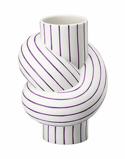 Porzellanvase "Node - Stripes Plum" - Design Martin Hirth