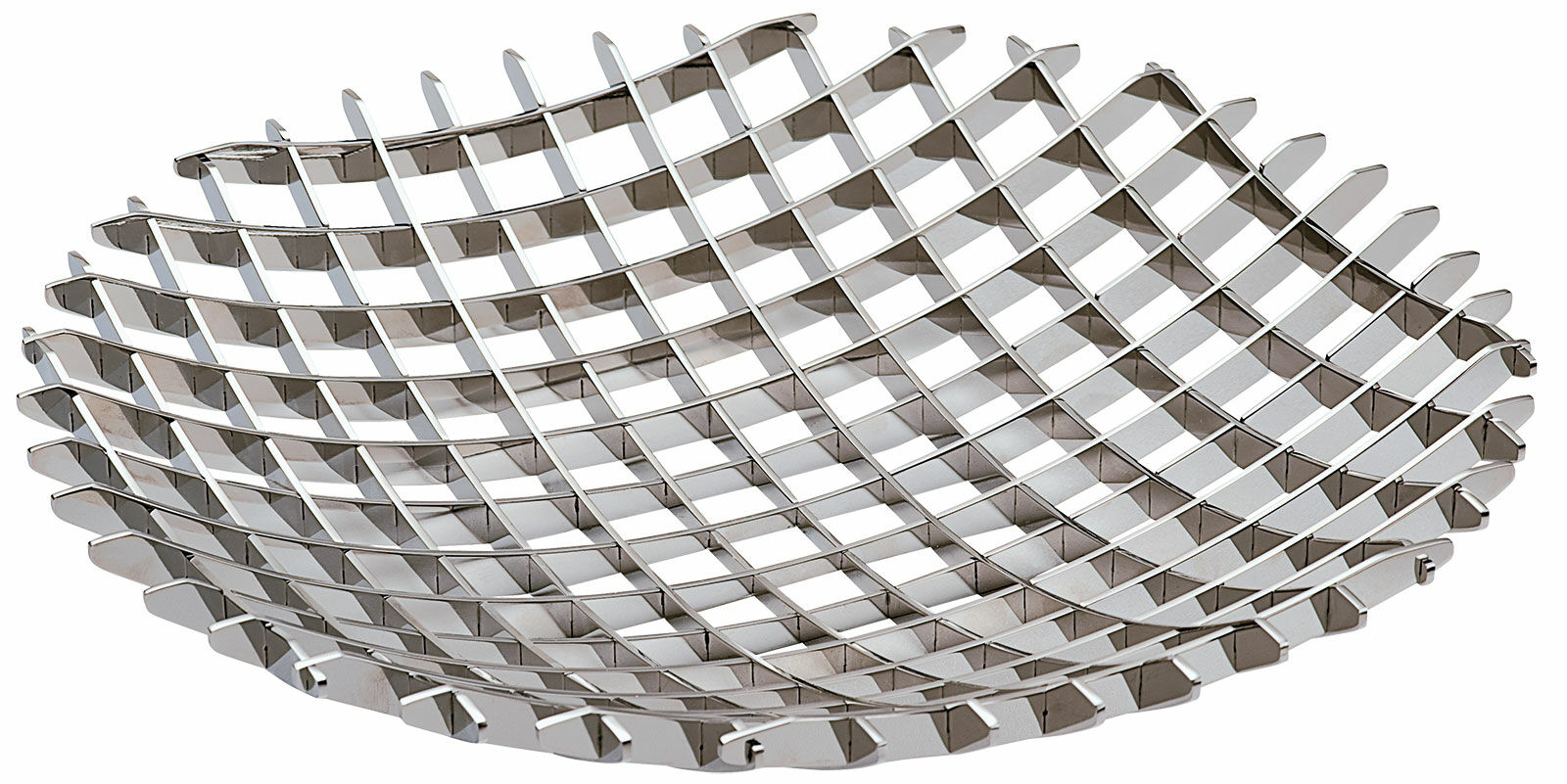 Schale "Grid" (kleine Version, Ø 30 cm), Edelstahl von Philippi