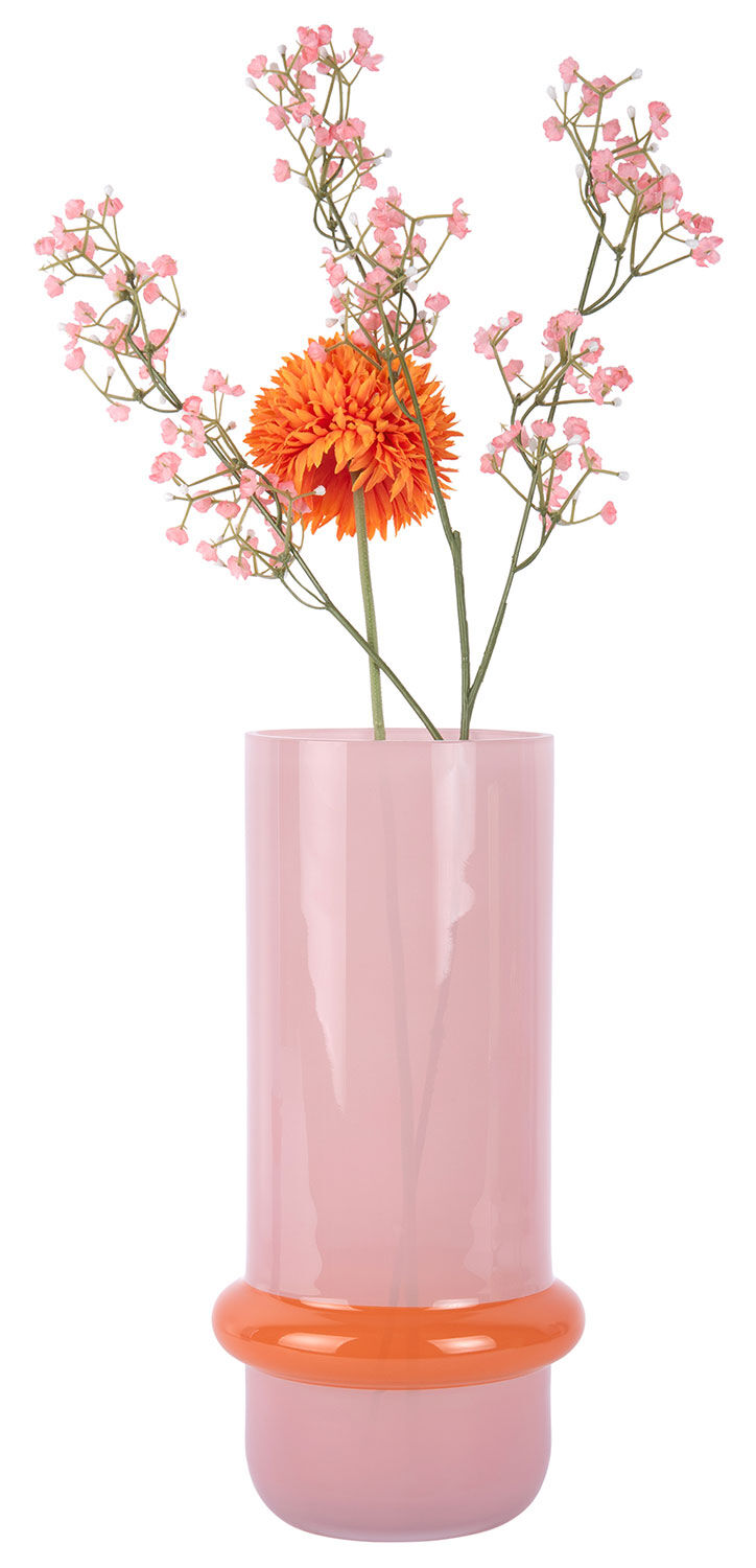 Glasvase "Amimado", Version in Rosa/Orange