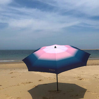 Strandschirm, Version in Rosa-Blau von Klaoos