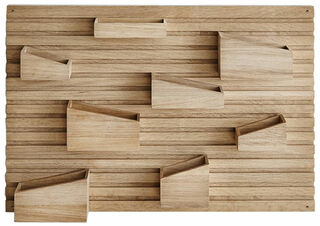 Flexibler Wand-Organizer "Input" inkl. 8 Boxen, Holz von Woud
