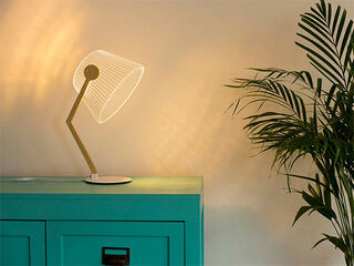 LED-Tischlampe "ZIGGi weiß/braun" von Studio Cheha