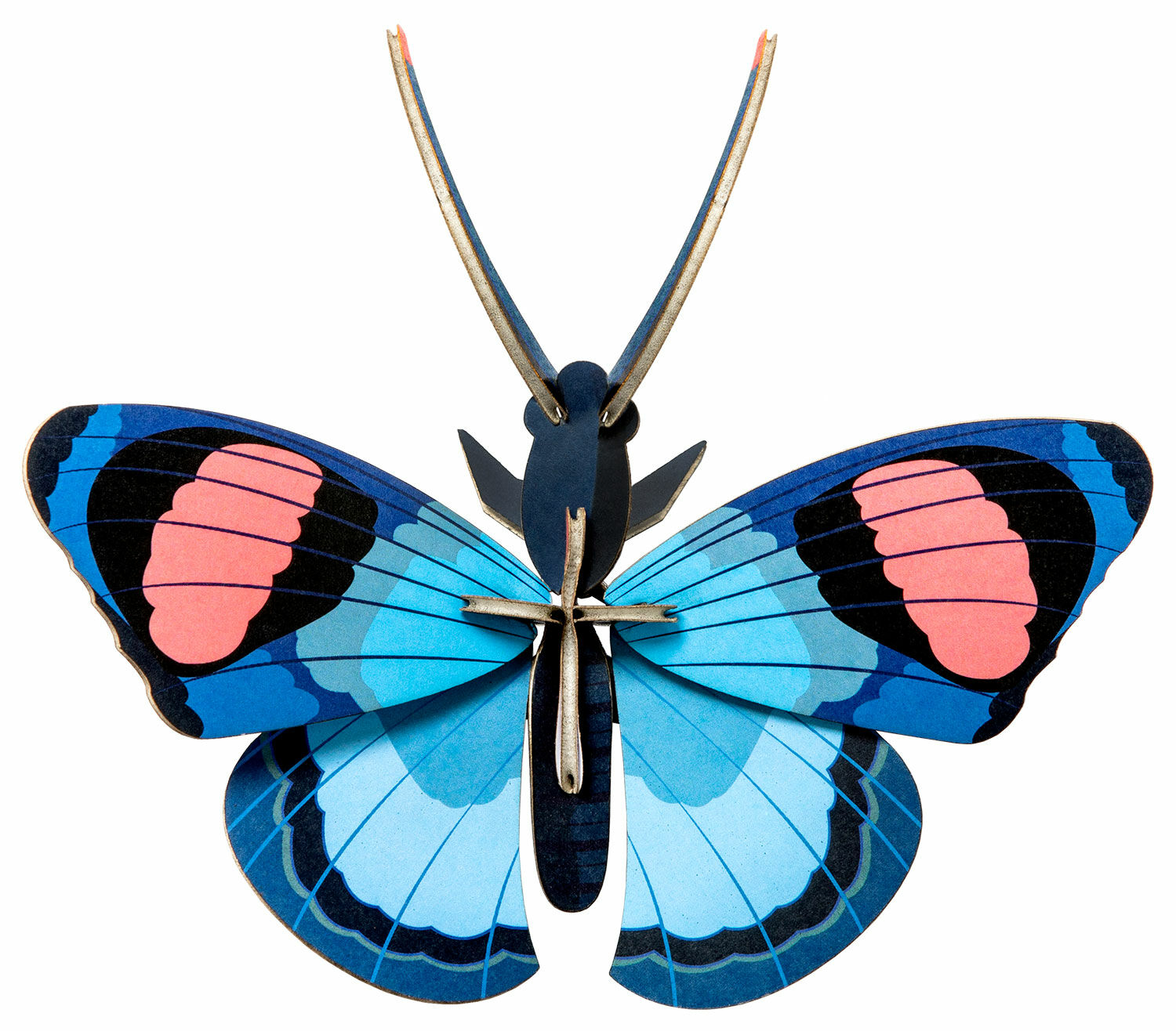 3D-Wandobjekt "Peacook Butterfly" aus recyceltem Karton, DIY von studio ROOF