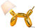 Ballonhund-Tischleuchte "Wow-Wau", goldfarbene Version
