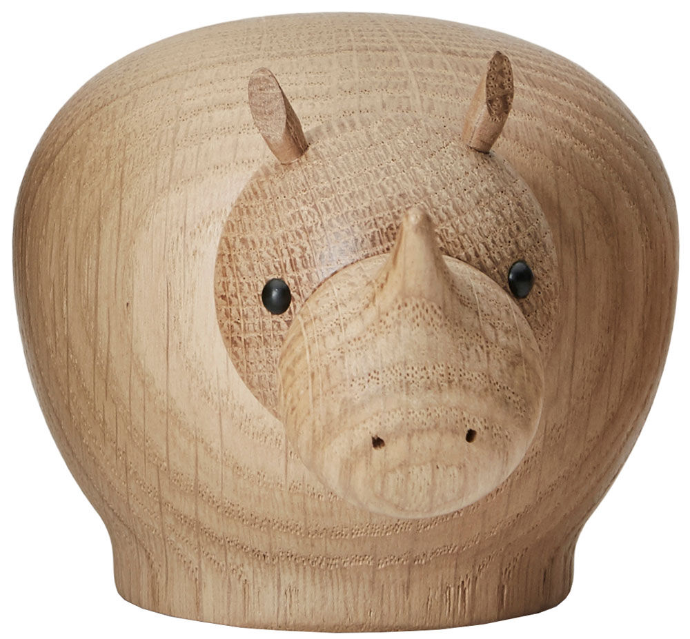 Holzfigur "Rina Rhinoceros Klein" - Design Steffen Juul von Woud