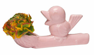 Keramikvase "Flower Thief", rosafarbene Version