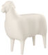 Designhocker / Beistelltisch "The Sheep" in Lebensgröße (In- und Outdoor), cremeweiße Version von Goodnight Light