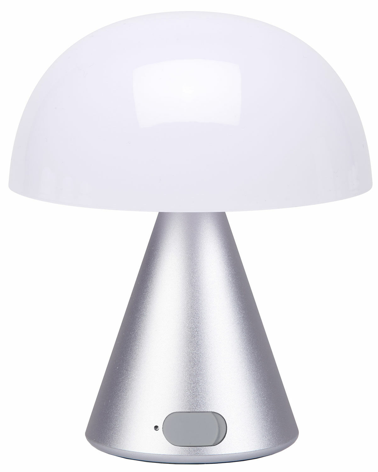 Kabellose LED-Dekoleuchte "Mina M" (Version Metallic Silber), dimmbar von Lexon